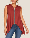 BY JJ IT-247 ZIP JERSEY HOODED VEST SPICE