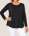 BY JJ IT-248 JERSEY SHIRT-TAIL T-SHIRT BLACK
