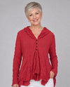 BY JJ ME-303 SOLID MESH PEPLUM CRINKLE JACKET papaya