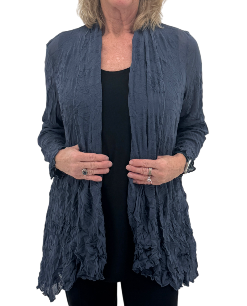 BY JJ ME-311 MESH CARDIGAN PURPLE