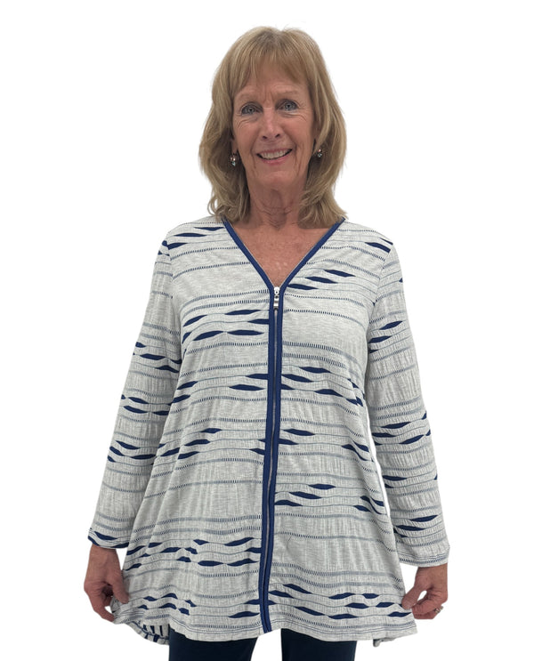 BY JJ TH-015T RELAX FIT ZIP TUNIC JACKET