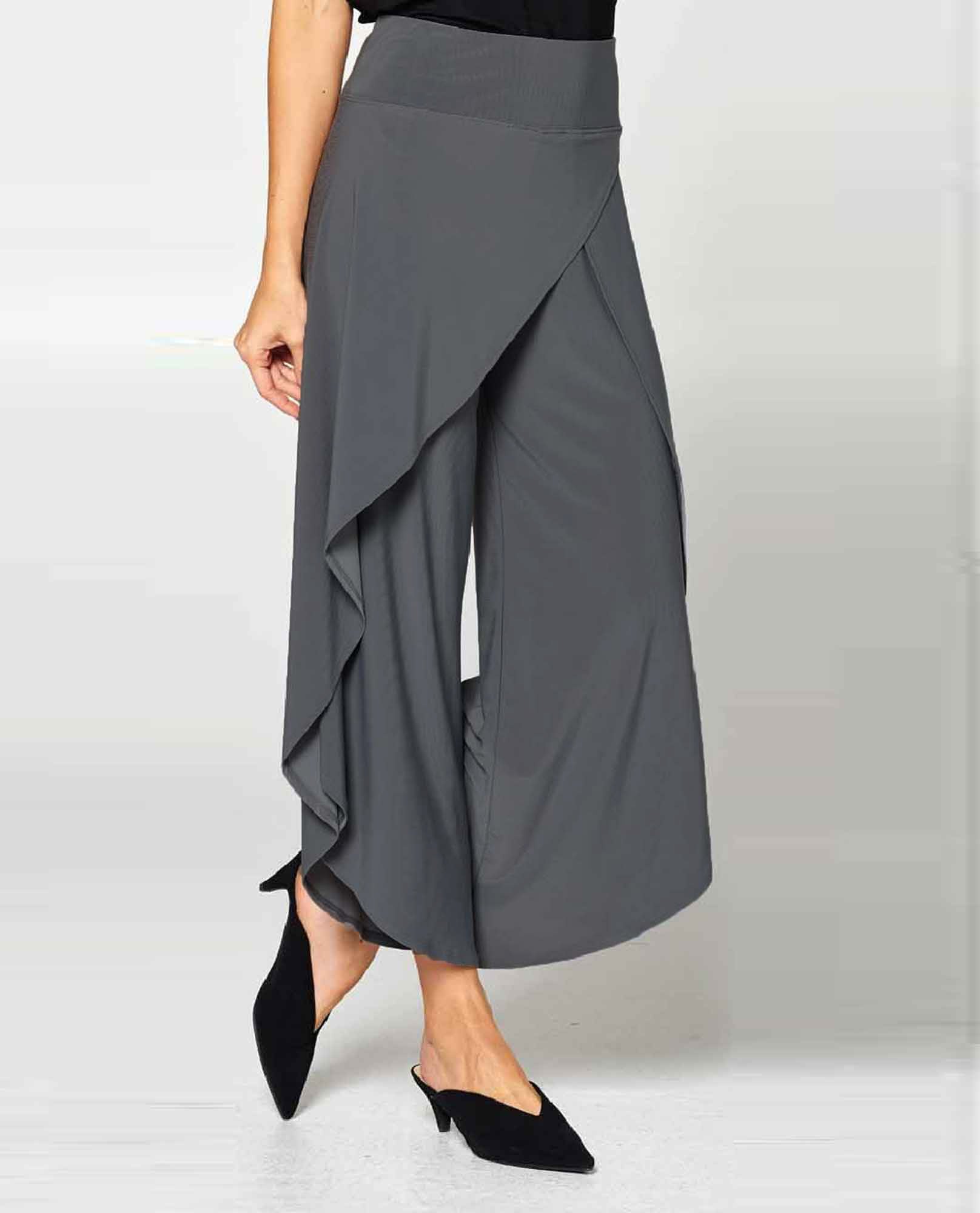 By JJ Split Pant - Comfortable & Trendy Wide Leg Elastic Waist Pants ...