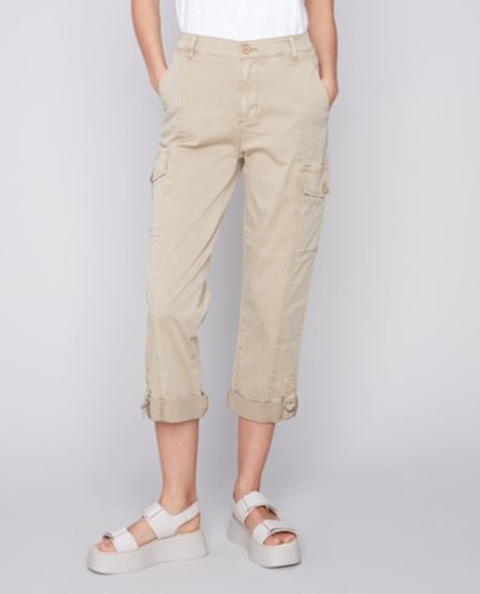 CHARLIE B C5492 CANVAS CARGO PANT The Clothing Cove