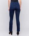 CHARLIE B C5580 GEM BOTTOM BOOTCUT PANT BLUE BLACK