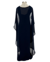 CACHET 59819 CAP SLEEVE GOWN NAVY BACK