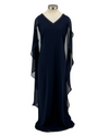 CACHET 59819 CAP SLEEVE GOWN NAVY FRONT