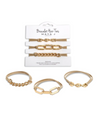 MAYA J BRACELET HAIR TIES HT33/55 BEIGE/GOLD