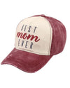 CAP00778 BEST MOM EVER CAP BURGUNDY