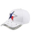 CAP00791 BLING STAR AMERICANA CAP white