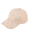 CAP00877 BASEBALL CAP WITH CRYSTAL FLOWERS KHAKI