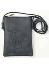 CAT LASER CUT CROSS BODY BAG HG183 BLACK