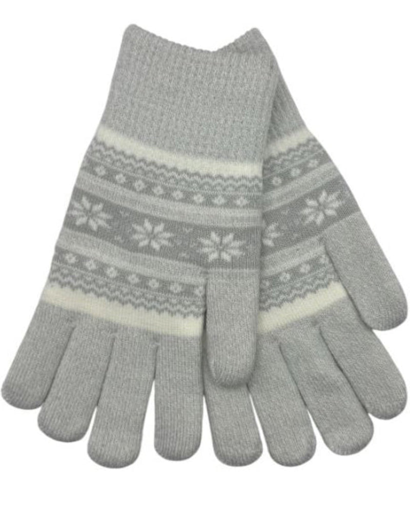 CC-GLOVE ALOE INFUSED GLOVE GREY FAIRISLE