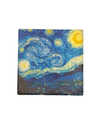 CERAMIC SQUARE CORK BACK COASTERS STARRY NIGHT VILLAGE