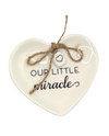 CERAMIC TRINKET DISH W/CHARM 21317 OUR LITTLE MIRACLE
