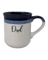 CERAMIC WHITE & BLUE DOUBLE SIDED DAD MUG