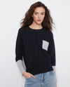 CHARLIE B C2928R SWEATER WITH POCKET navy