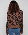 CHARLIE B C2933 ANIMAL PRINT CARDI WITH TIES