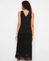 CHARLIE B C3203B SLEEVELESS CROCHET DRESS black back
