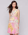 CHARLIE B C3210P CAROUSEL PRINT SLEEVELESS DRESS PINK