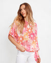 CHARLIE B C4403DD COTTON GAUZE FLORAL BLOUSE DANDY