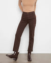 CHARLIE B C5584RR/618 TWILL PANT WITH ELASTIC COFFEE