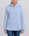 CHARMING BOW DIVINE SHERPA PULLOVER DENIM