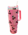 CHERRY BLING TUMBLER PINK