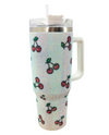 CHERRY BLING TUMBLER WHITE