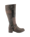 PATRIZIA COLLAGE TALL PATCHWORK BOOT CHOCOLATE