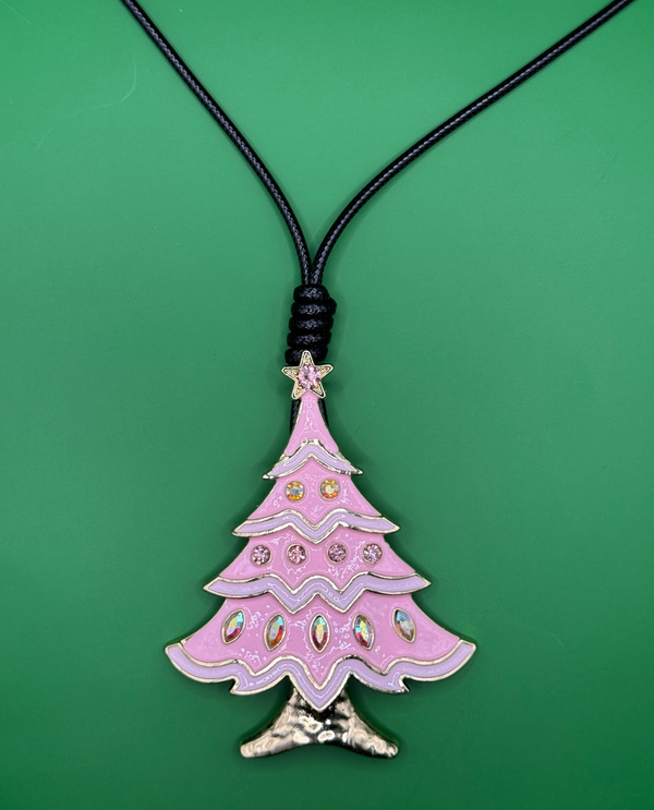 CHRISTMAS TREE WITH BOW EM40005 PINK