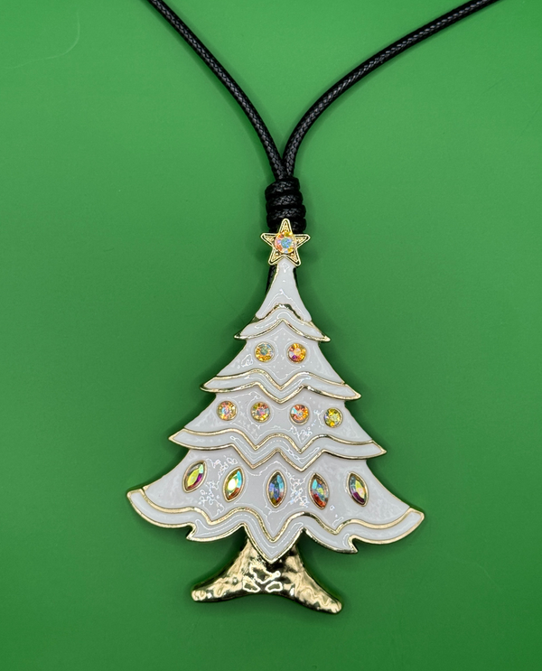 CHRISTMAS TREE WITH BOW EM40005 WHITE 