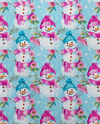 CJ BELLA CO CX13 TEA TOWELS 049 SNOWMEN W/ PINK & BLUE HATS