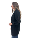 COCOBLUE ANN-22SSC810L SPARKLE CARDIGAN BLACK SIDE 
