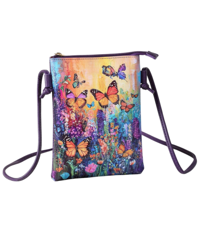 COLORFUL CROSS BODY BAG HG-400 BUTTERFLIES