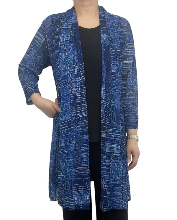 CREATION A303 H10 PRINT MESH CARDIGAN