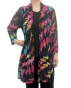 CREATION A303 H7 PRINT MESH CARDIGAN