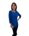 CREATION 3/4 SLEEVE_SOLID_TOP_NAVY