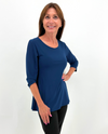 CREATION 3/4 SLEEVE SOLID TOP ROYAL