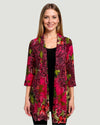 CREATION A303-J11 PRINT CARDIGAN MAROON