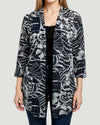 CREATION A303-J12 PRINT CARDIGAN BLACK & WHITE 