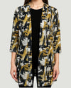 CREATION A303-J15 PRINT CARDIGAN MUSTARD
