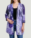 CREATION A303-J21 PRINT CARDIGAN PURPLE