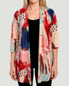 CREATION A303-J24 PRINT CARDIGAN PINK