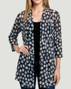CREATION A303-J3 PRINT CARDIGAN BLACK & WHITE