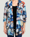 CREATION A303-J4 PRINT CARDIGAN BURNT ORANGE
