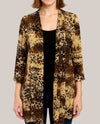 CREATION A303-J7 PRINT CARDIGAN  BROWN