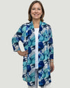 CREATION A303-J8 PRINT CARDIGAN AQUA