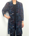 CREATION A303 H17 PRINT MESH CARDIGAN