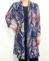 CREATION A303 H3 PRINT MESH CARDIGAN