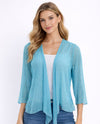 CREATION A513 SOLID MESH BOLERO aqua